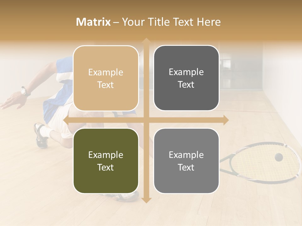 Ball Men Squash PowerPoint Template