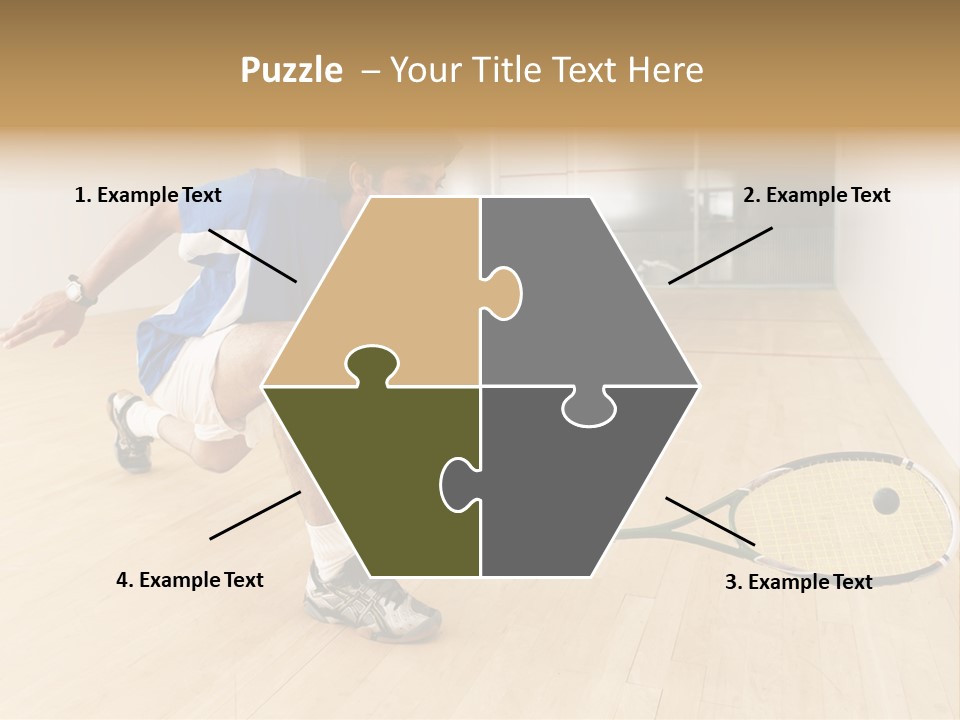 Ball Men Squash PowerPoint Template