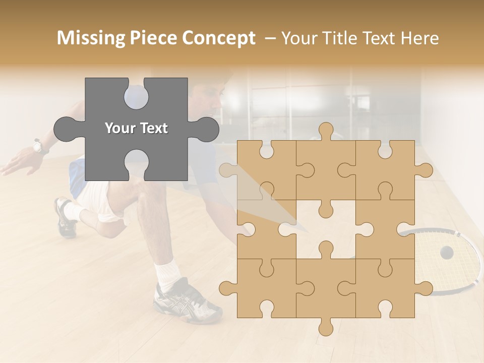 Ball Men Squash PowerPoint Template