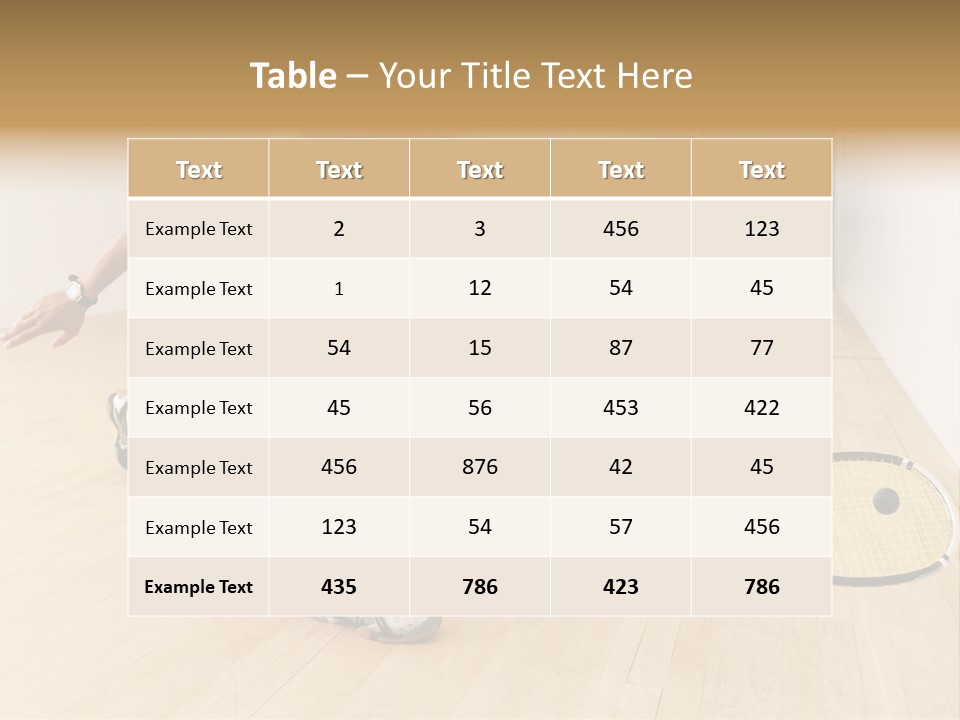 Ball Men Squash PowerPoint Template