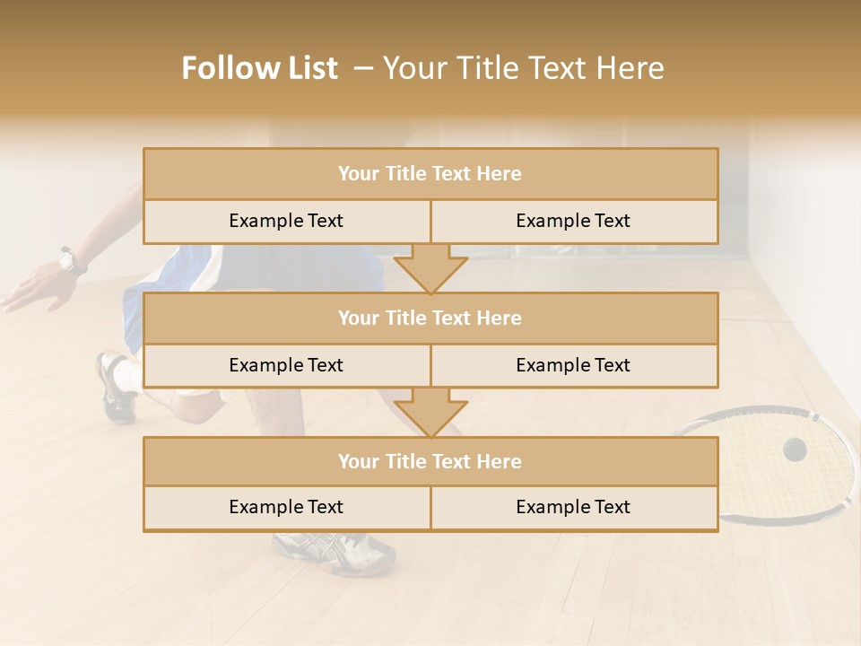 Ball Men Squash PowerPoint Template