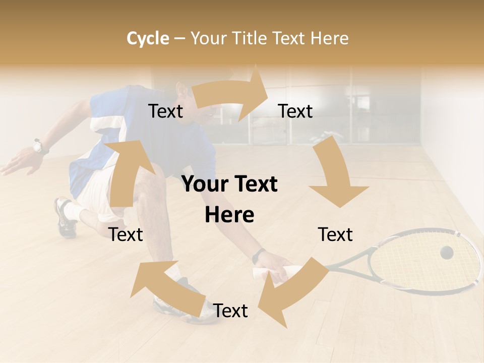 Ball Men Squash PowerPoint Template