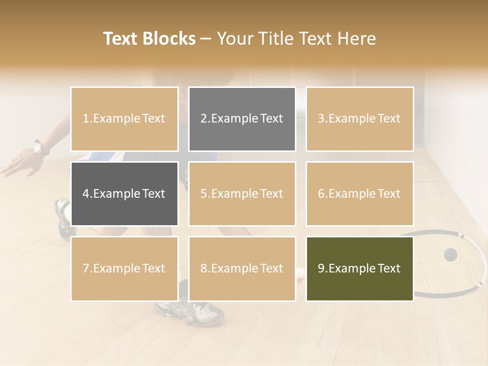 Ball Men Squash PowerPoint Template