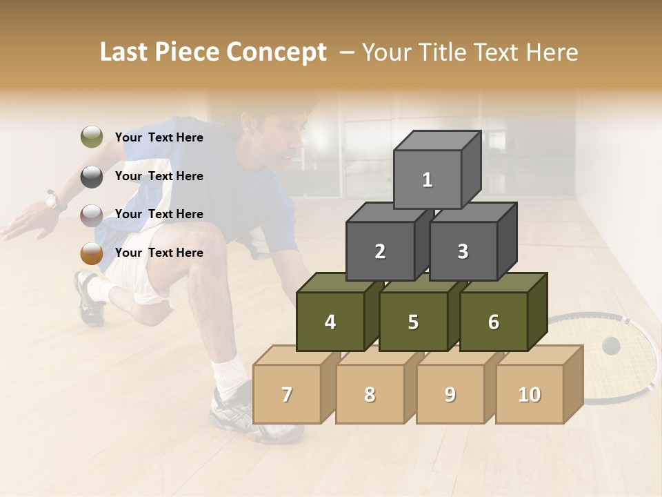 Ball Men Squash PowerPoint Template