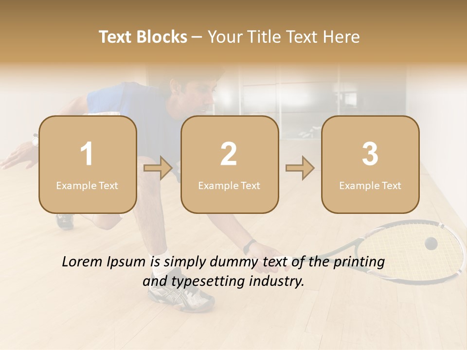 Ball Men Squash PowerPoint Template