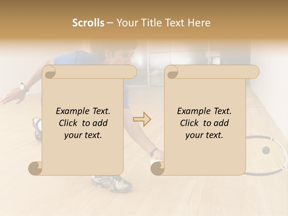 Ball Men Squash PowerPoint Template