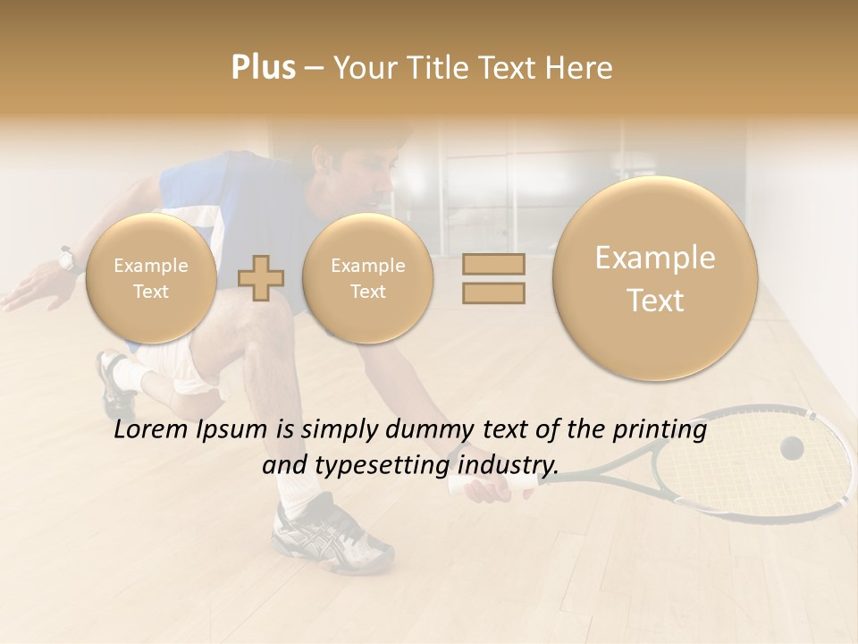 Ball Men Squash PowerPoint Template