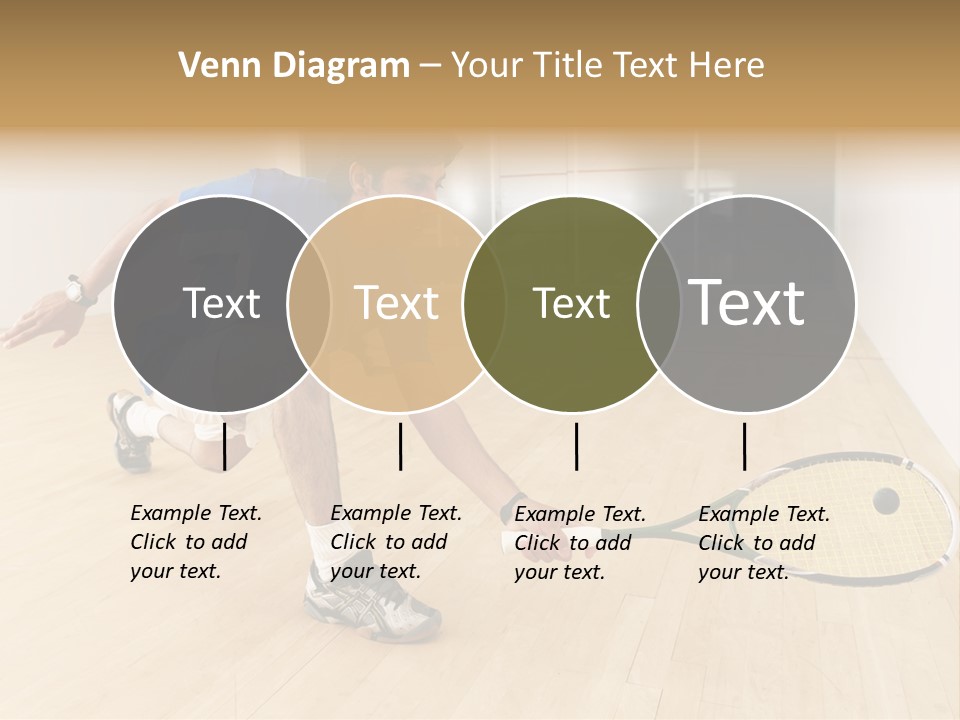 Ball Men Squash PowerPoint Template