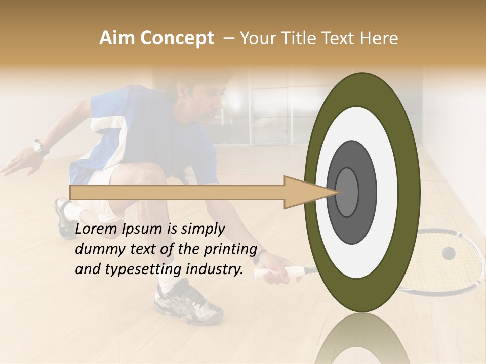 Ball Men Squash PowerPoint Template