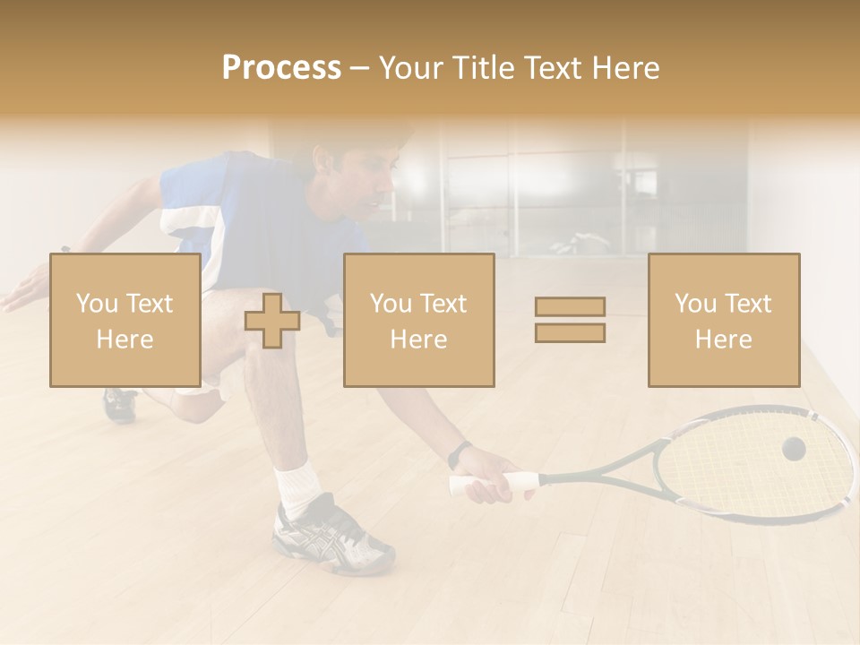 Ball Men Squash PowerPoint Template