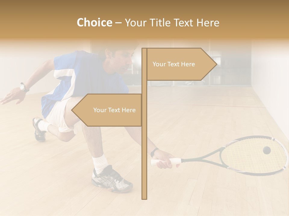 Ball Men Squash PowerPoint Template