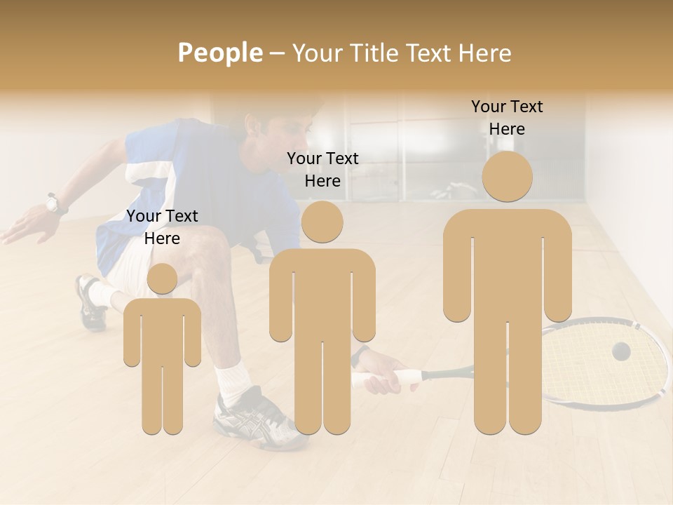 Ball Men Squash PowerPoint Template