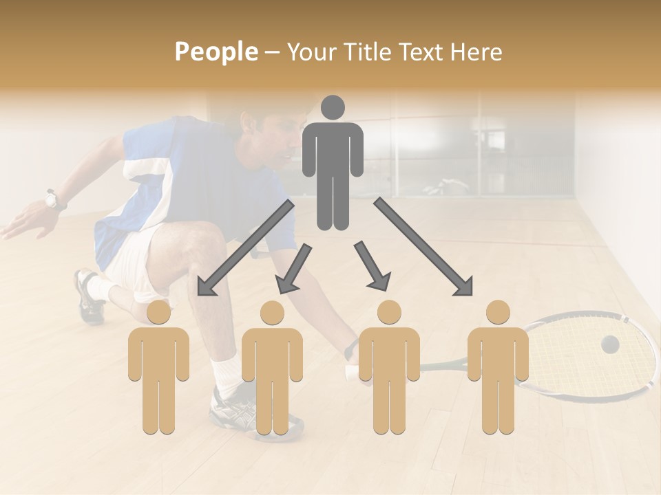 Ball Men Squash PowerPoint Template