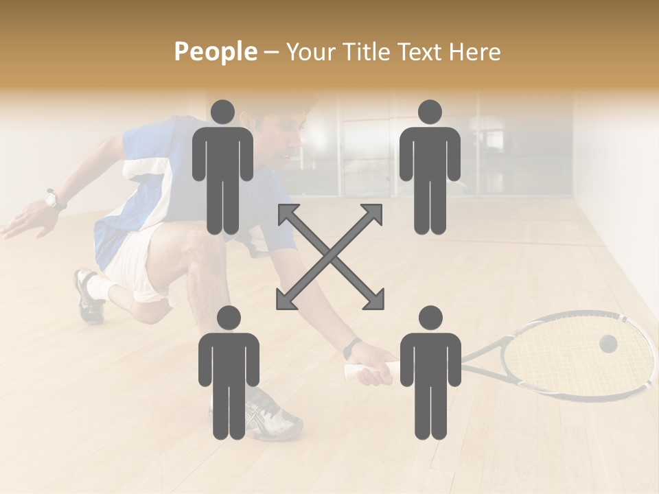 Ball Men Squash PowerPoint Template