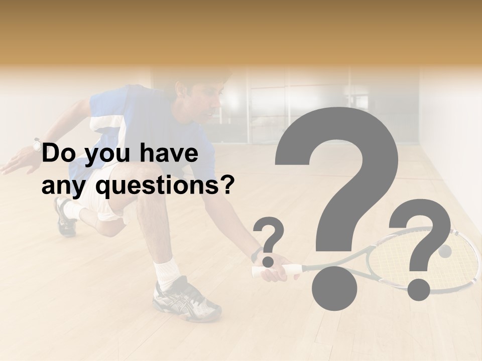 Ball Men Squash PowerPoint Template