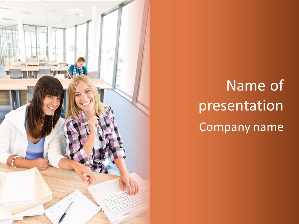 Woman Classroom Happy PowerPoint Template