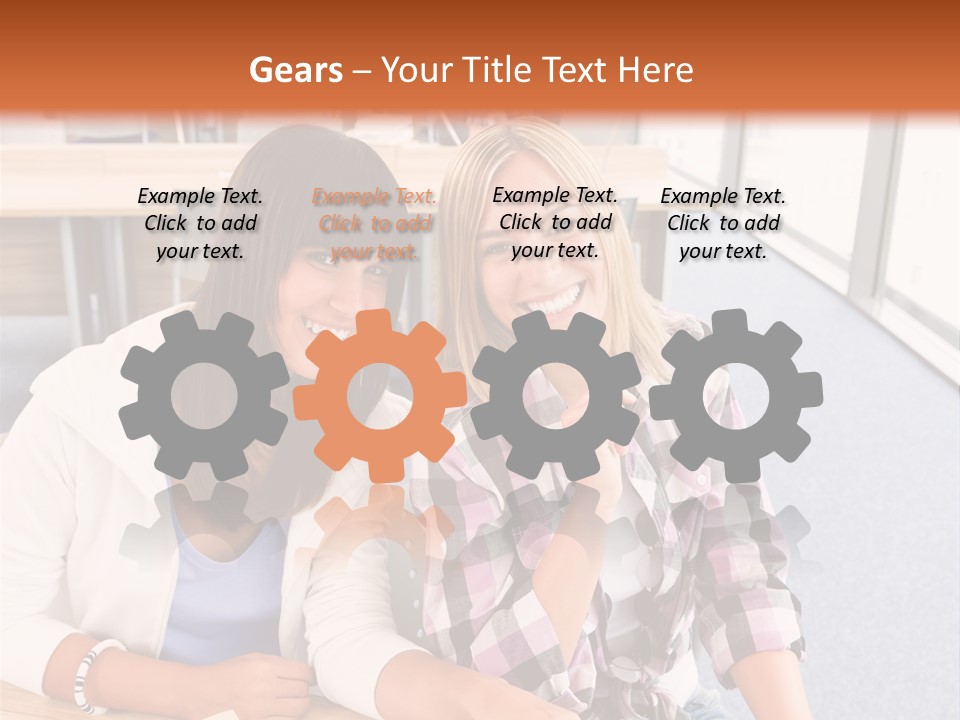 Woman Classroom Happy PowerPoint Template