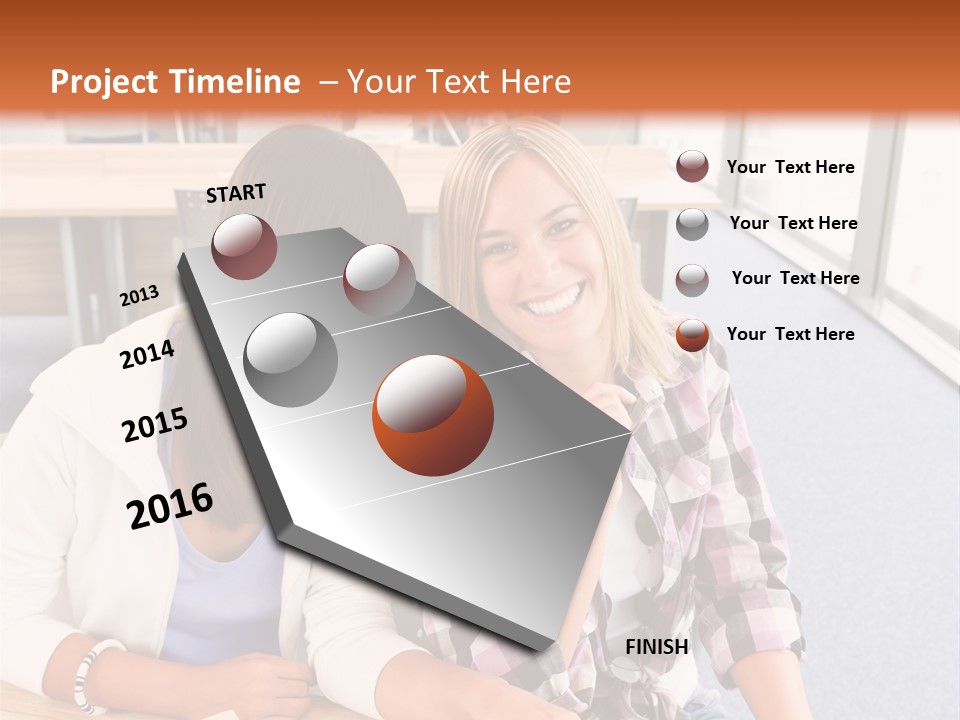 Woman Classroom Happy PowerPoint Template