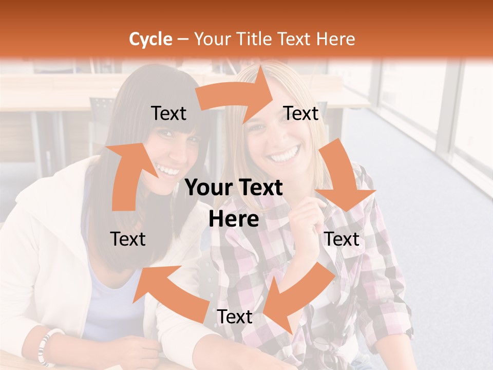 Woman Classroom Happy PowerPoint Template