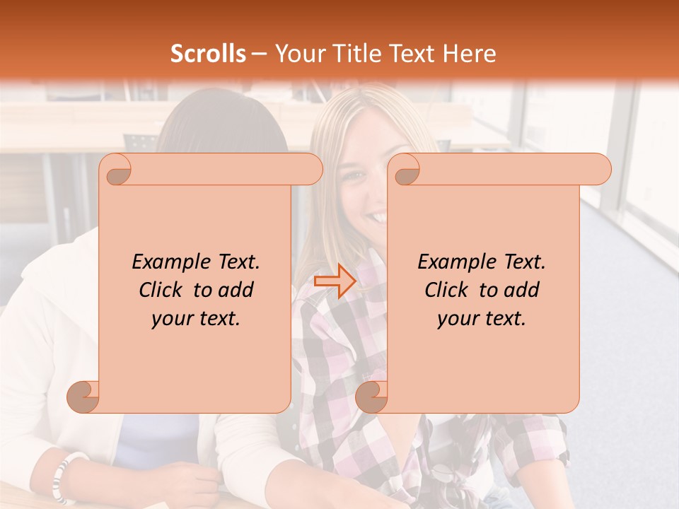 Woman Classroom Happy PowerPoint Template