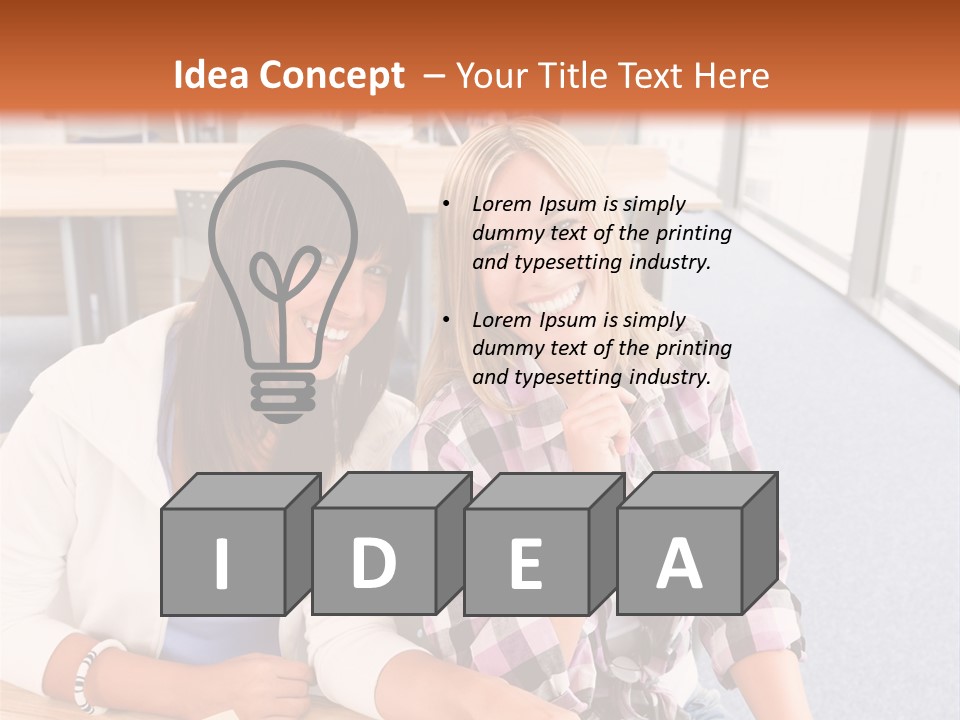 Woman Classroom Happy PowerPoint Template