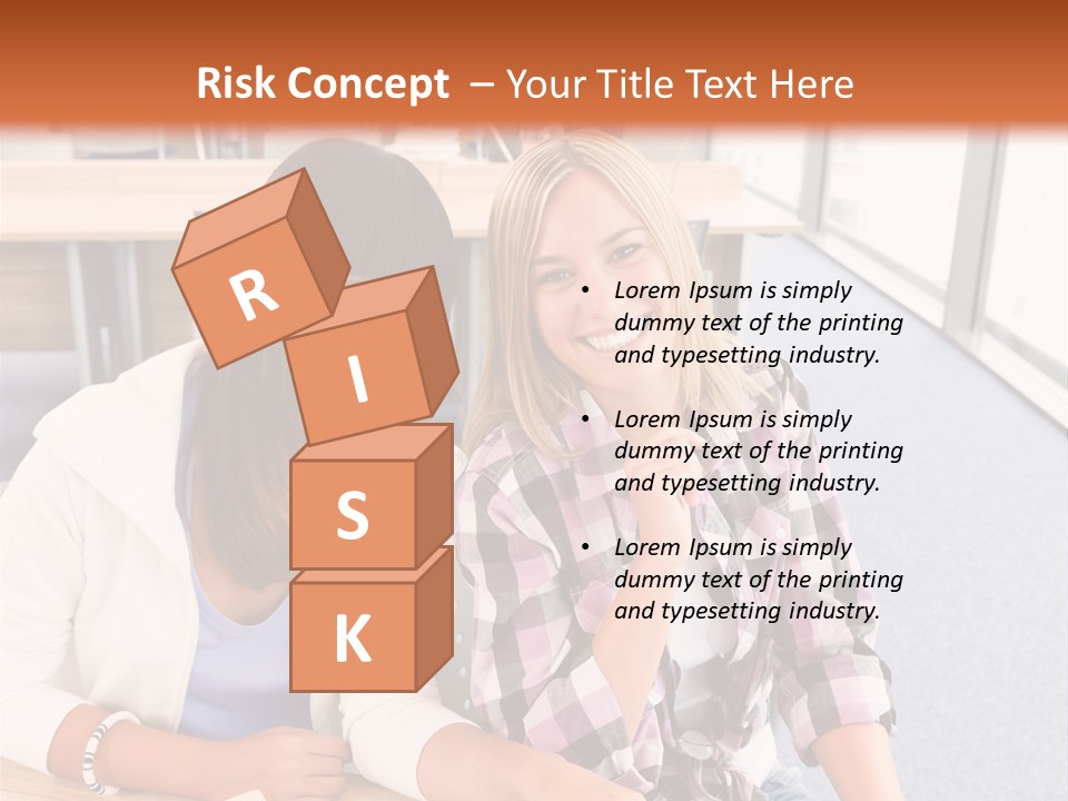 Woman Classroom Happy PowerPoint Template