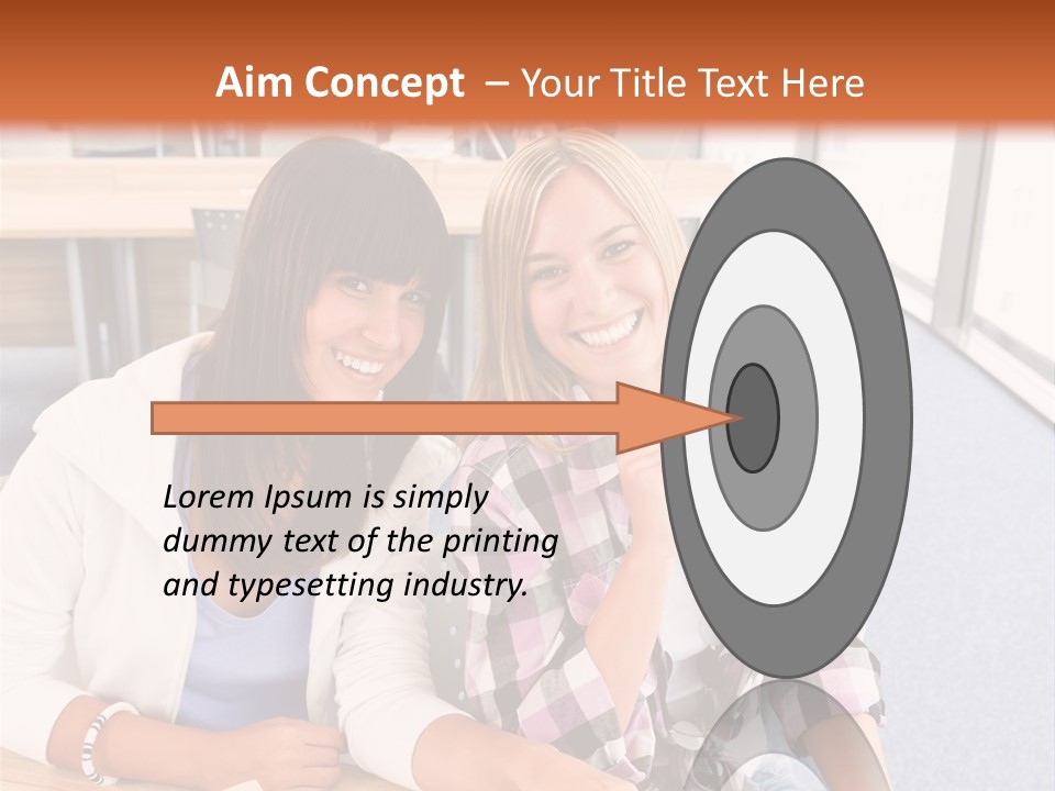 Woman Classroom Happy PowerPoint Template