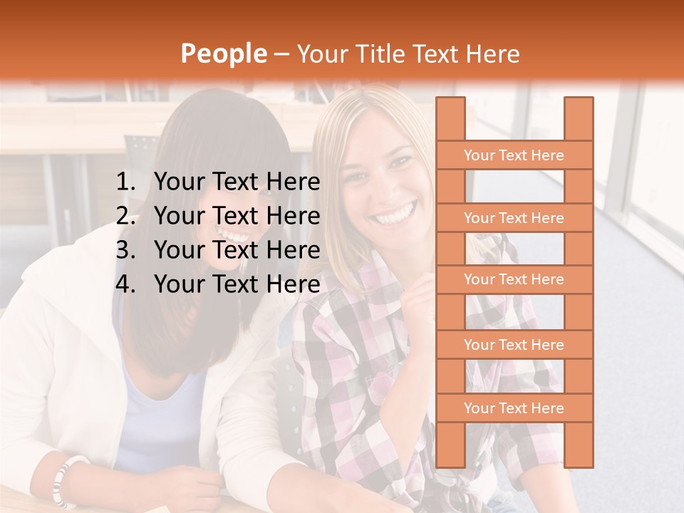 Woman Classroom Happy PowerPoint Template