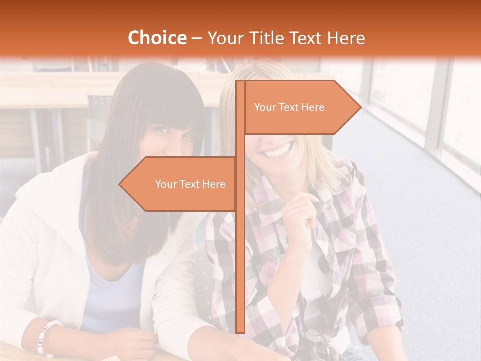 Woman Classroom Happy PowerPoint Template