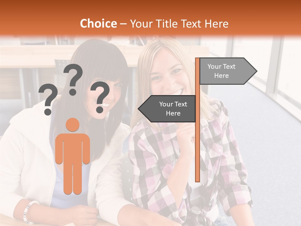 Woman Classroom Happy PowerPoint Template