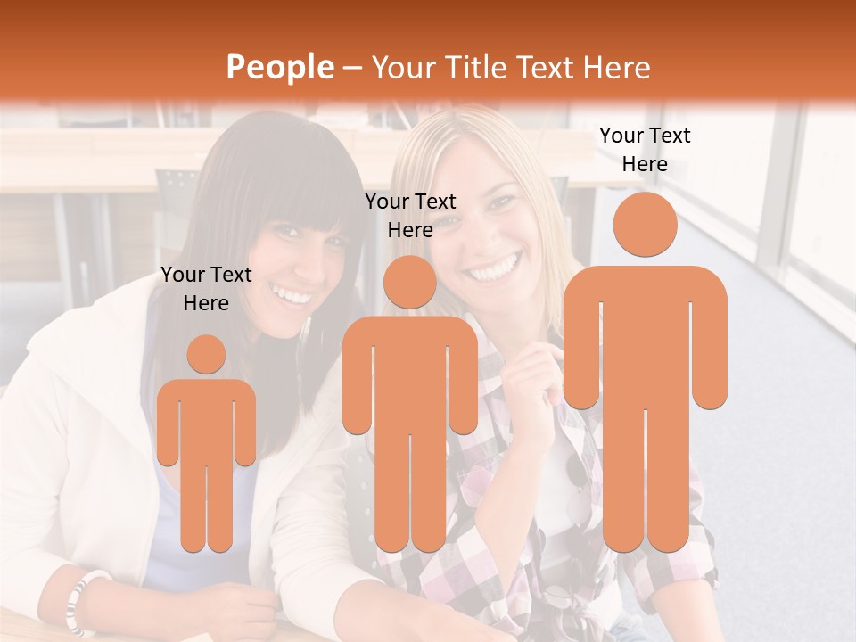 Woman Classroom Happy PowerPoint Template