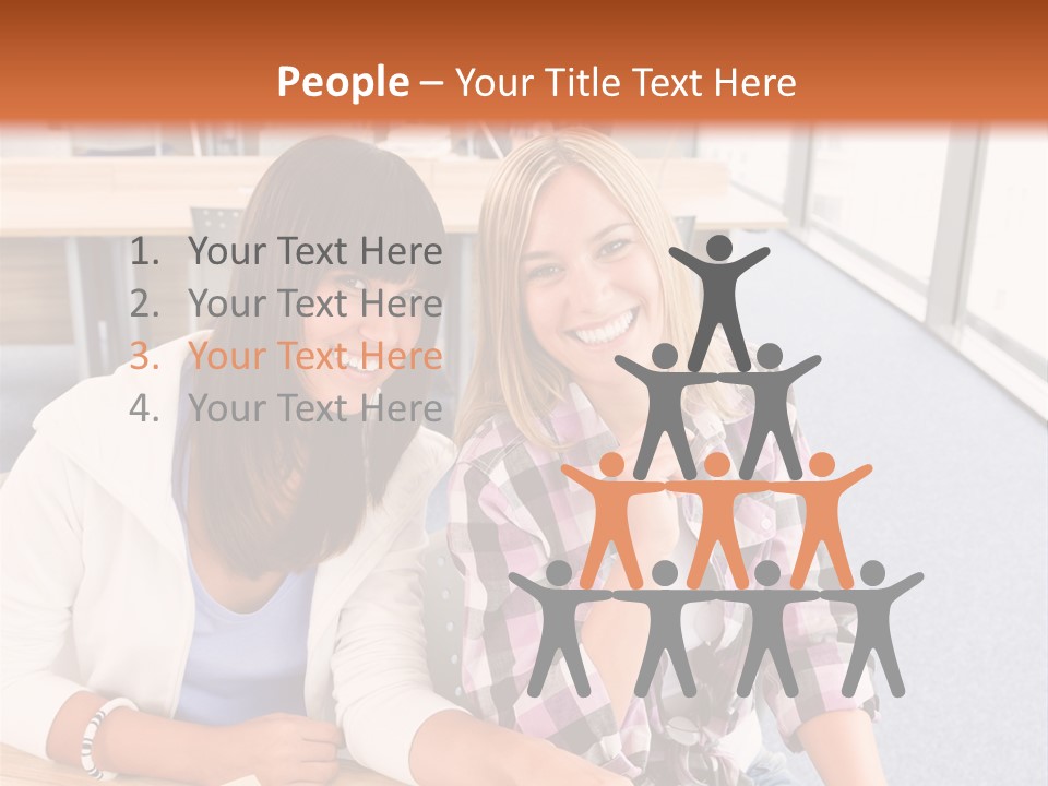 Woman Classroom Happy PowerPoint Template