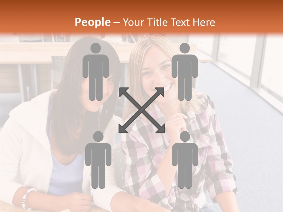 Woman Classroom Happy PowerPoint Template