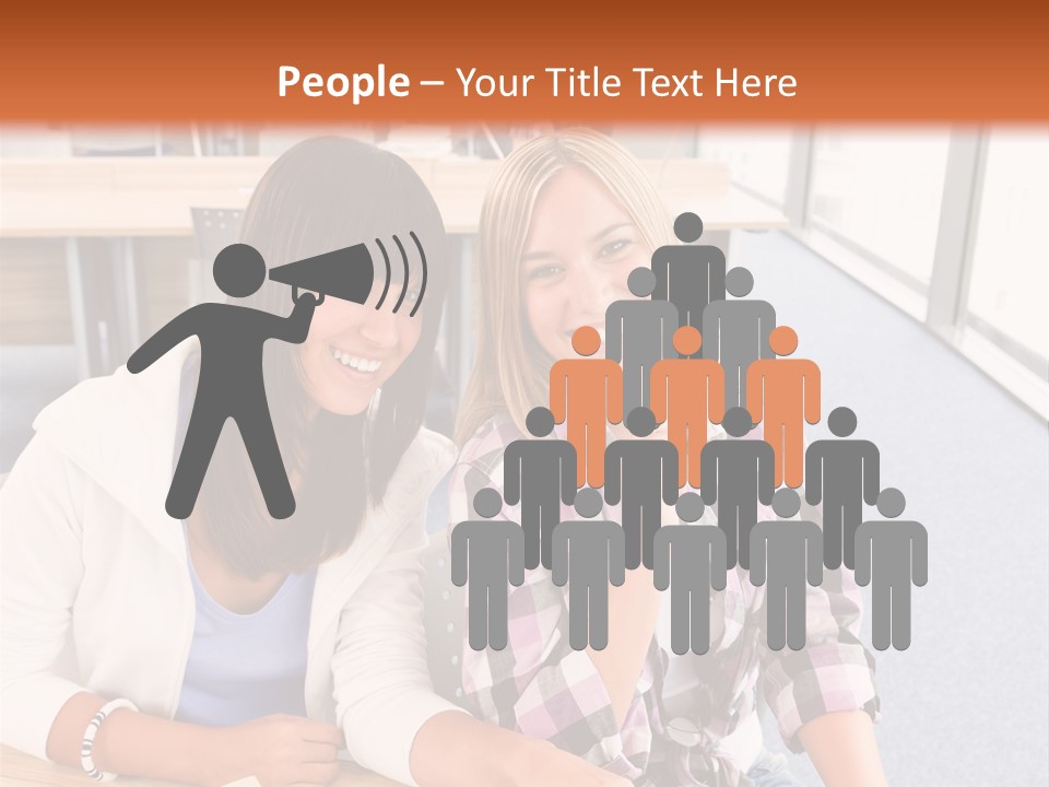 Woman Classroom Happy PowerPoint Template