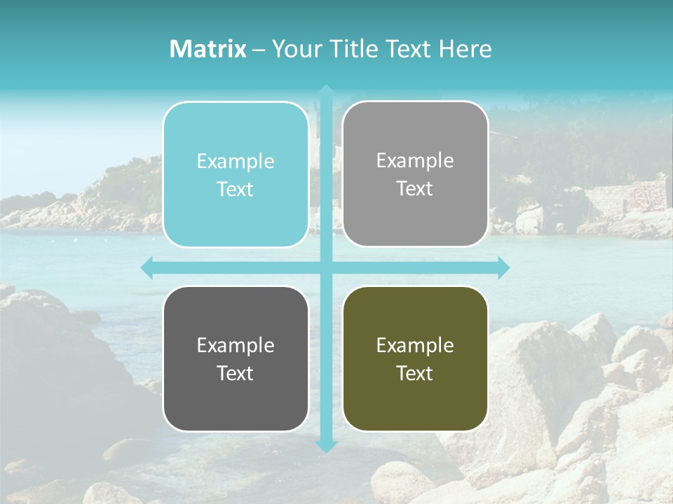 A Large Body Of Water Surrounded By Rocks PowerPoint Template