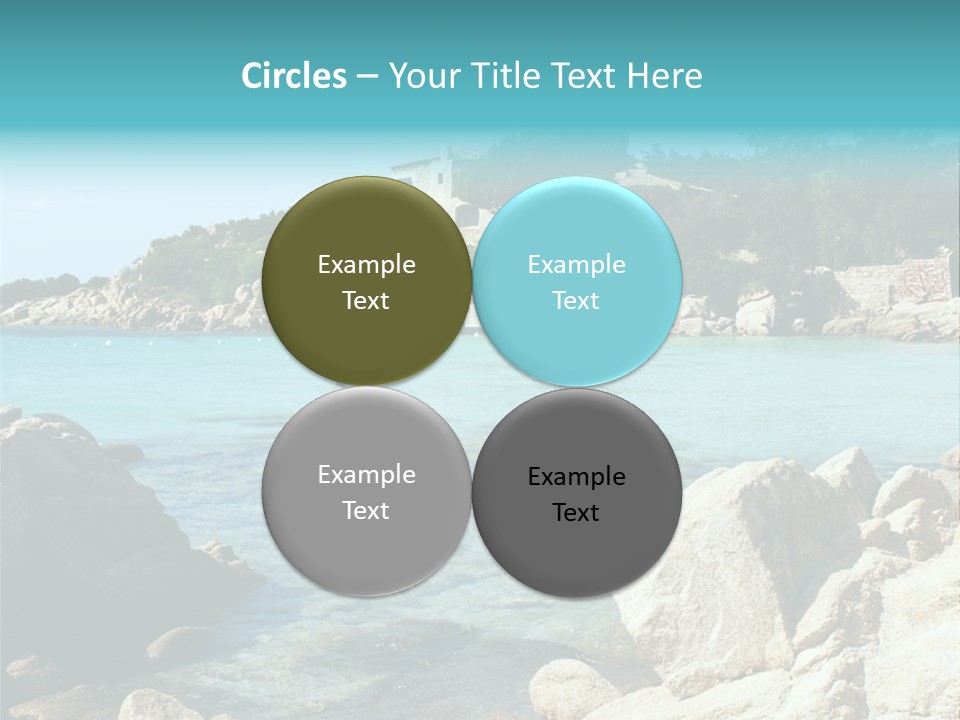 A Large Body Of Water Surrounded By Rocks PowerPoint Template