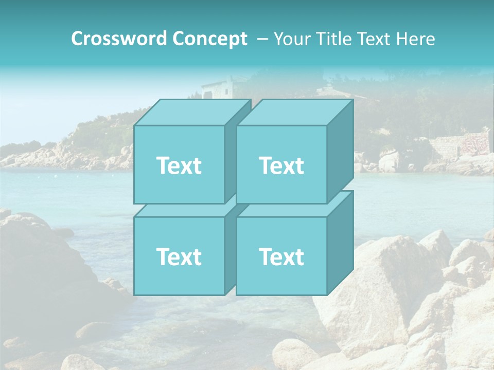 A Large Body Of Water Surrounded By Rocks PowerPoint Template