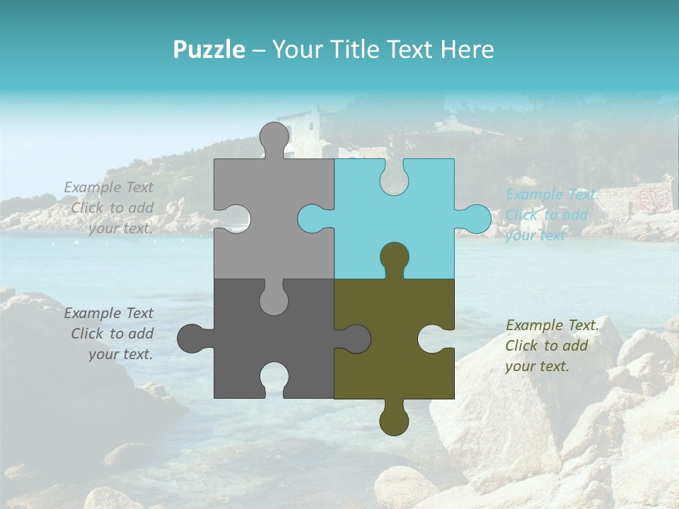 A Large Body Of Water Surrounded By Rocks PowerPoint Template