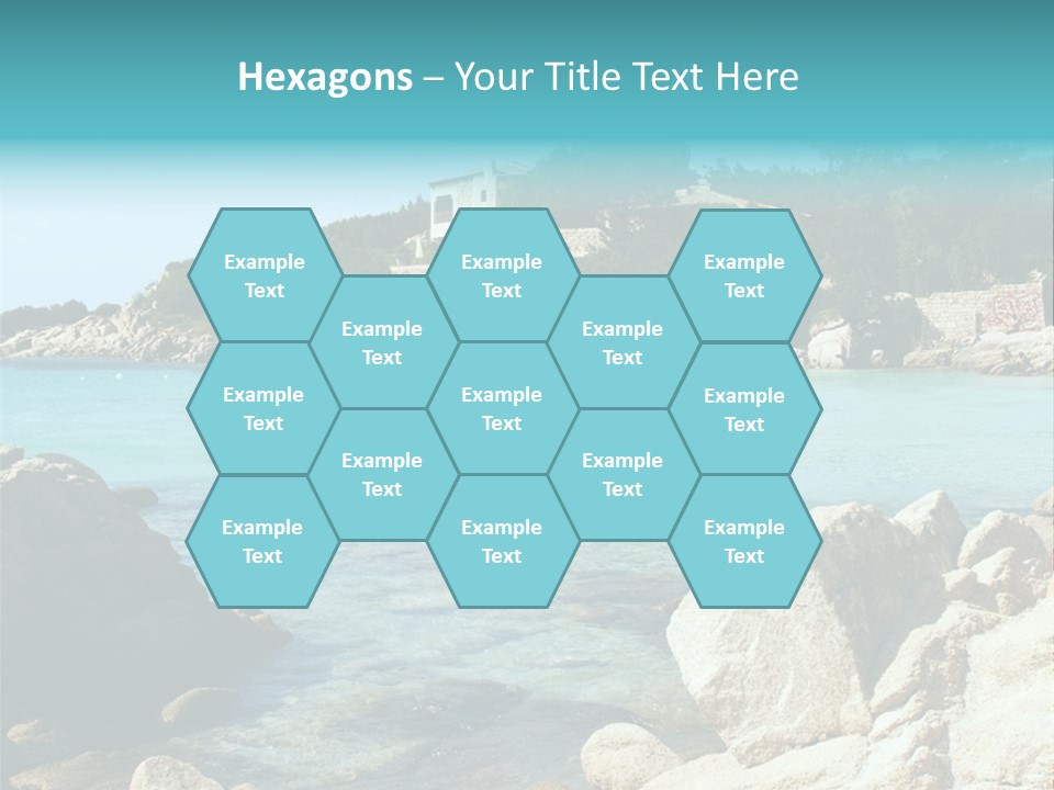 A Large Body Of Water Surrounded By Rocks PowerPoint Template