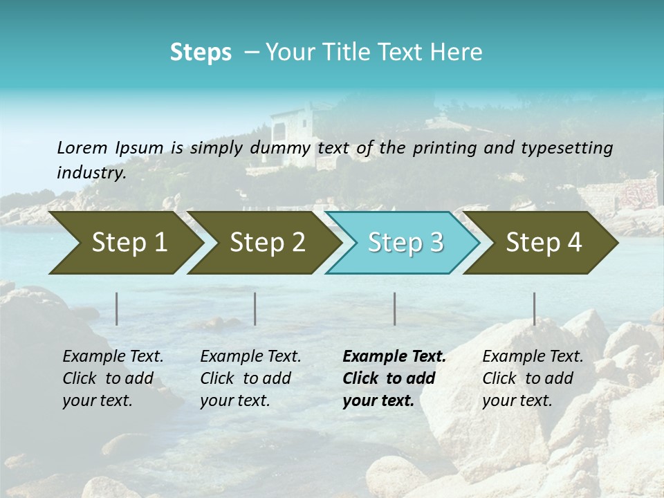 A Large Body Of Water Surrounded By Rocks PowerPoint Template