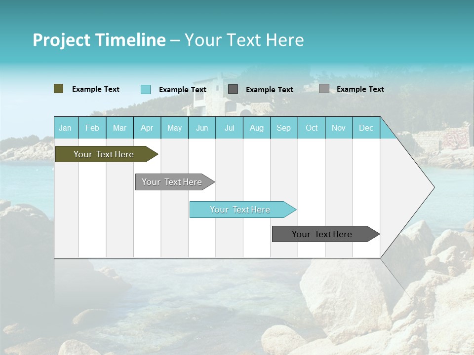 A Large Body Of Water Surrounded By Rocks PowerPoint Template