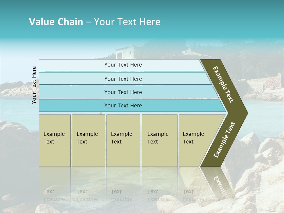 A Large Body Of Water Surrounded By Rocks PowerPoint Template