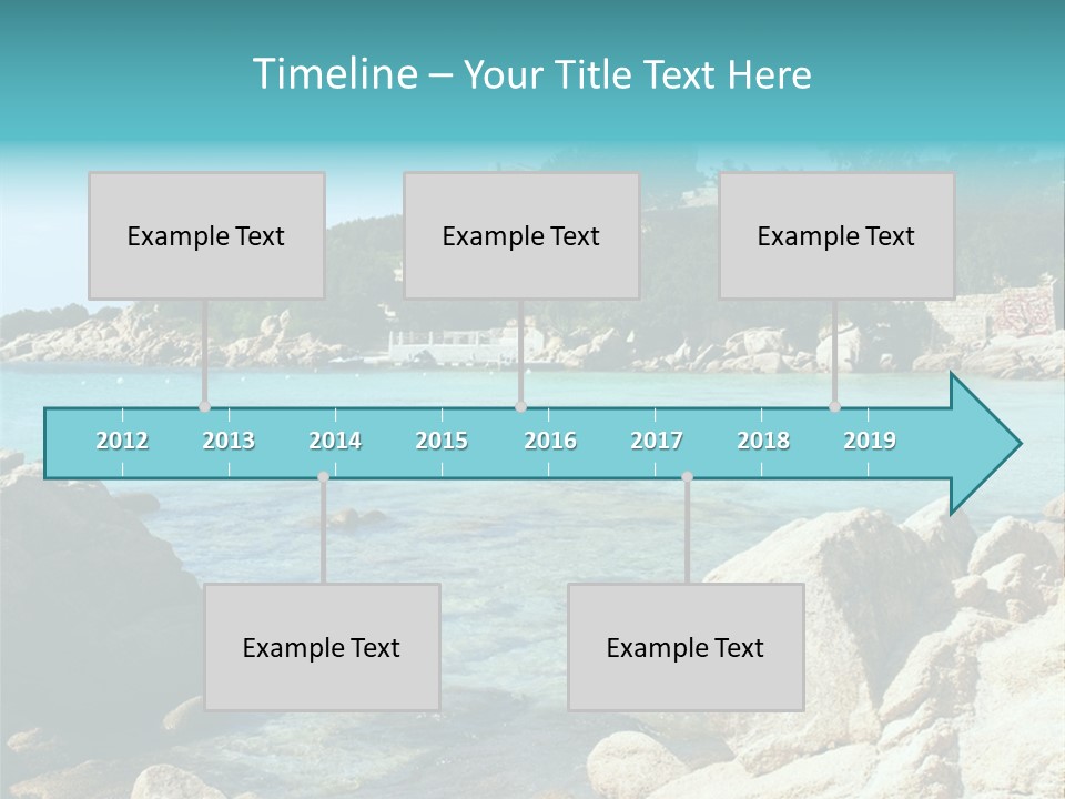 A Large Body Of Water Surrounded By Rocks PowerPoint Template