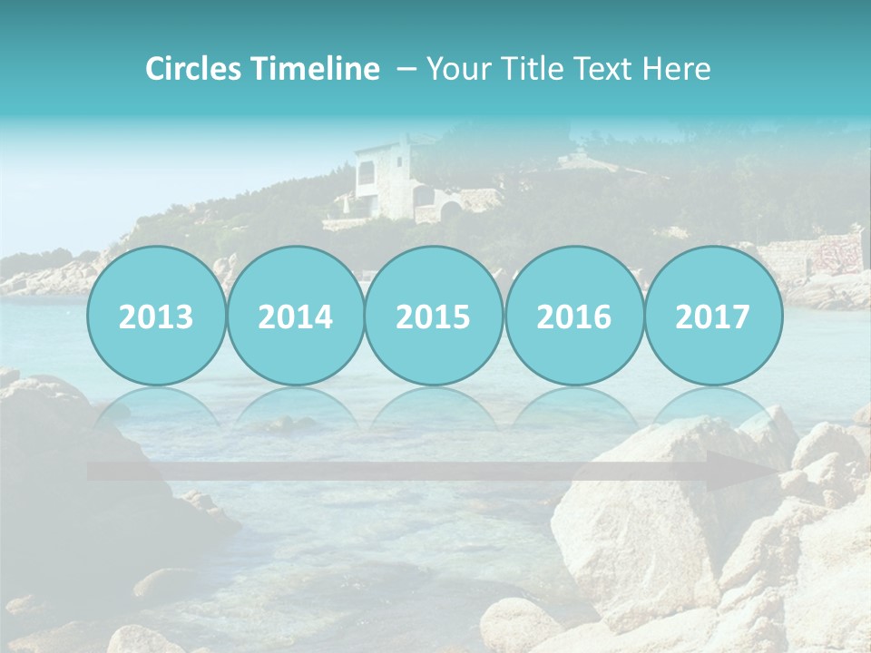 A Large Body Of Water Surrounded By Rocks PowerPoint Template