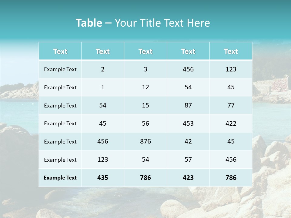 A Large Body Of Water Surrounded By Rocks PowerPoint Template