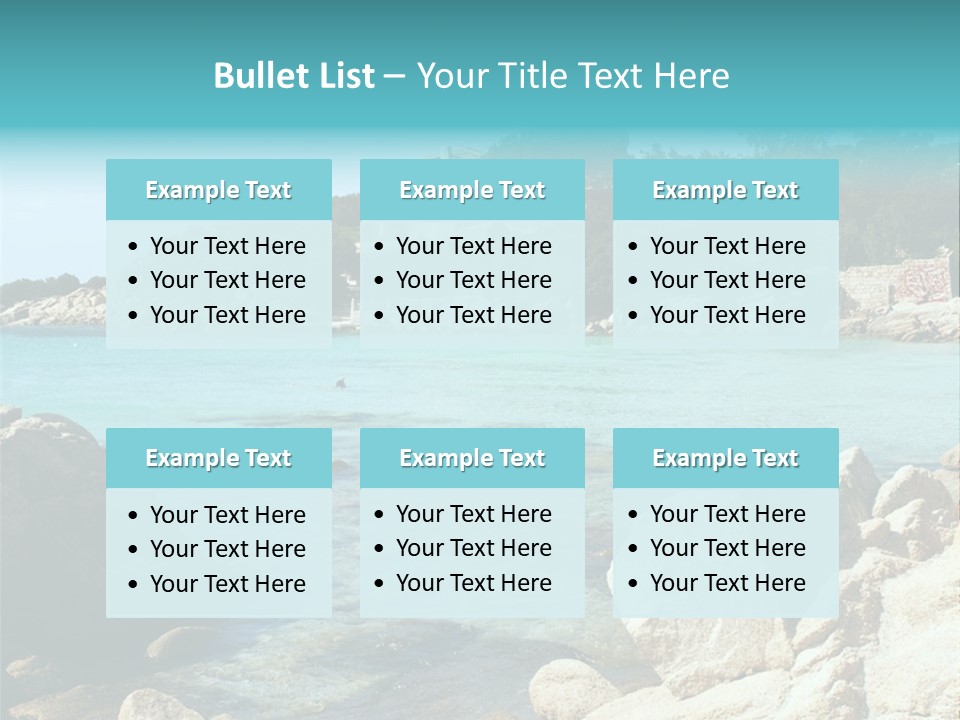 A Large Body Of Water Surrounded By Rocks PowerPoint Template