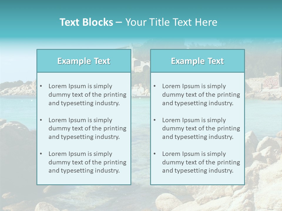 A Large Body Of Water Surrounded By Rocks PowerPoint Template