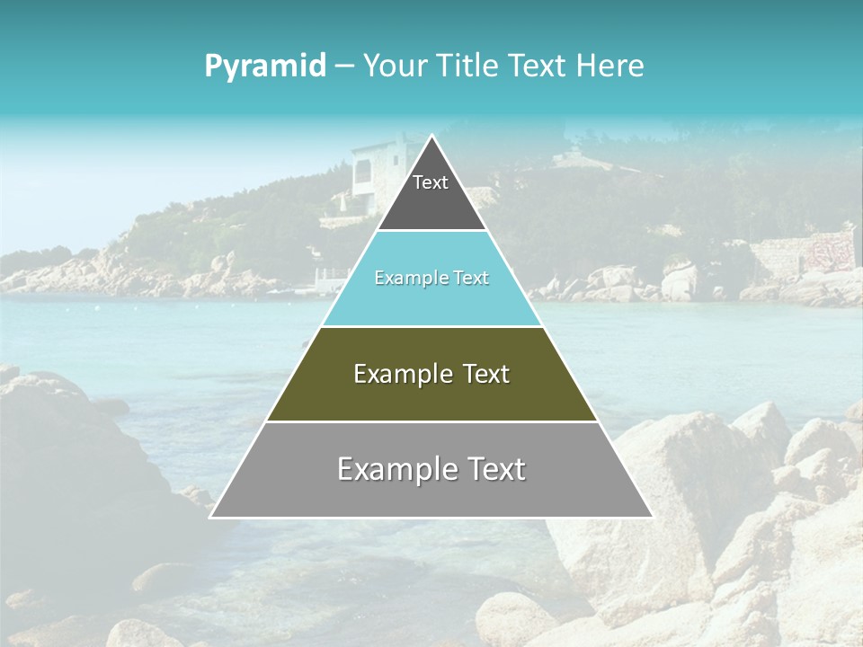 A Large Body Of Water Surrounded By Rocks PowerPoint Template