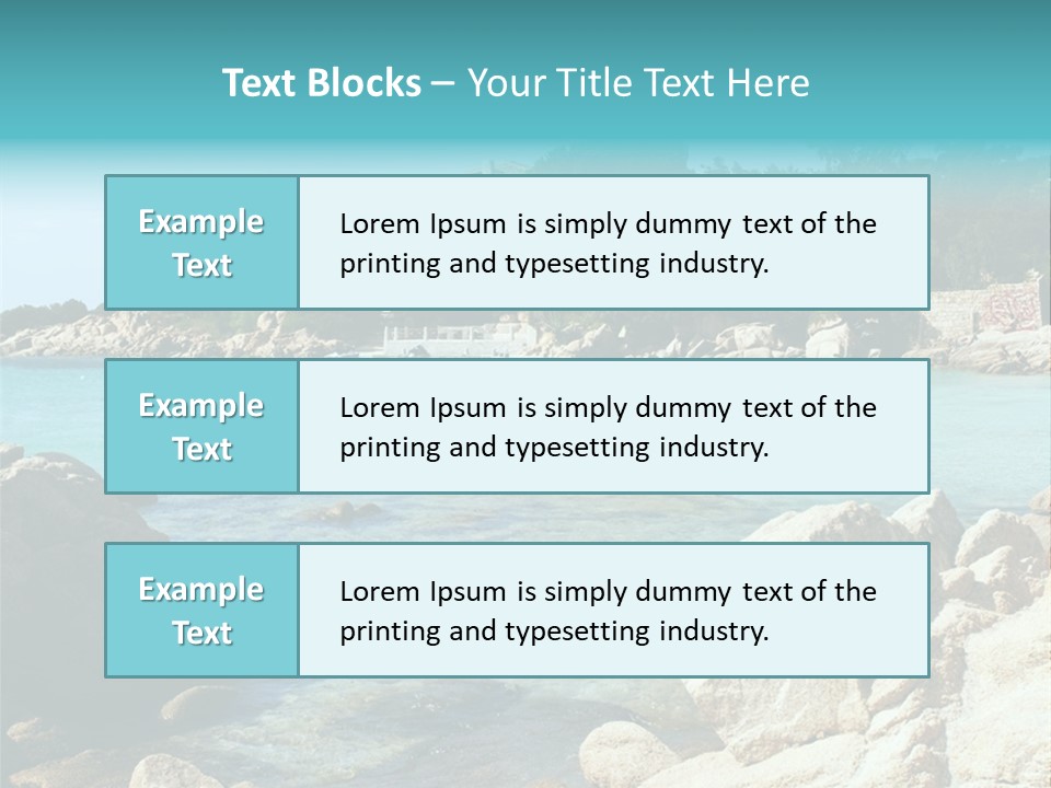 A Large Body Of Water Surrounded By Rocks PowerPoint Template
