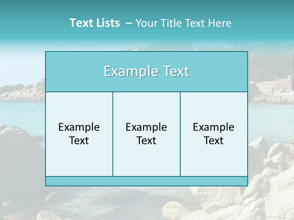 A Large Body Of Water Surrounded By Rocks PowerPoint Template